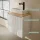 55-cm sink with faucet and drain assembly