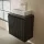 Lavabo de 55 cm en antracita mate, grifo y accesorios cromados