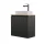 Lavabo de 55 cm en antracita mate, grifo y accesorios cromados