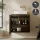 Lavabo de 55 cm en antracita mate, grifería y accesorios en dorado cepillado
