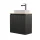 Lavabo de 55 cm en antracita mate, grifería y accesorios en negro mate