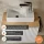 Lavabo 55 cm, blanc mat, robinetterie et accessoires chromés