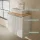 Lavabo 55 cm, blanc mat, robinetterie et accessoires chromés