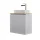 55-cm matte white sink, gold-brushed faucet and hardware set