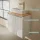 55-cm matte white sink, gold-brushed faucet and hardware set