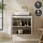 55-cm matte white sink, gold-brushed faucet and hardware set