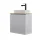 Lavabo de 55 cm en blanco mate, grifería y accesorios en negro mate