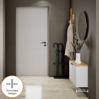 Schuhschrank STIVIO 1 Klappe Weiß Grau/Gold Eiche