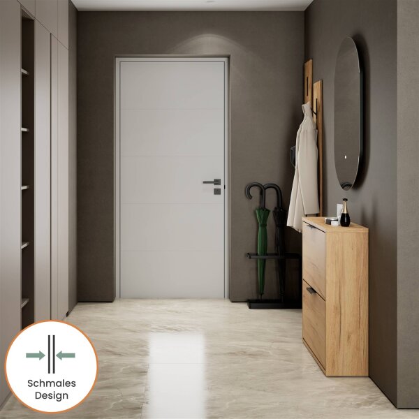 Schuhschrank STIVIO 2 Klappen Gold Eiche