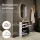 Shoe Cabinet STIVIO 2 Flaps Whitegrey/Golden Oak 60 cm