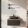 Mueble bajo para lavabo ARISA de 80 cm en roble dorado / negro