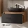 Mueble bajo para lavabo ARISA de 80 cm en roble dorado / negro