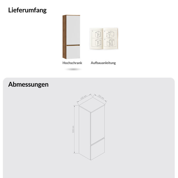 ARISA Hochschrank 120 cm