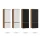 ARISA Armadio alto 120 cm Rovere dorato / Nero scanalato