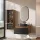 ARISA Armadio alto 120 cm Rovere dorato / Nero scanalato