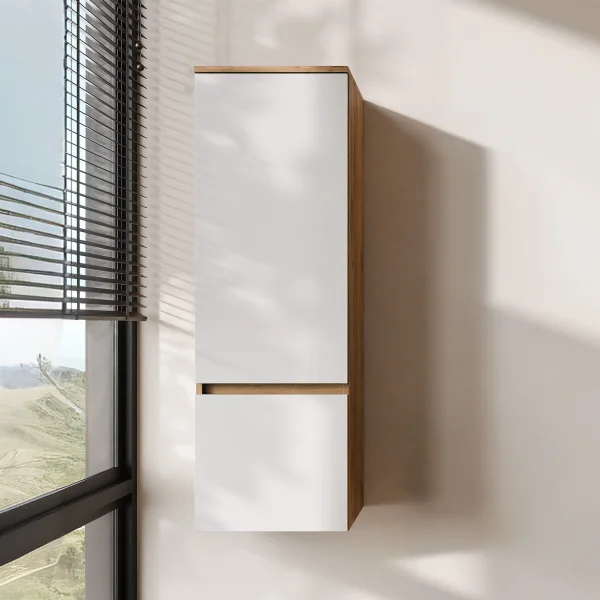 ARISA Tall Cabinet 120 cm Gold Oak / White