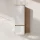 ARISA Armoire haute 120 cm Chêne doré / Blanc strié