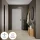 Scapolo per scarpe STIVIO con 1 anta, rovere dorato, 60 cm, specchio ovale a LED senza cornice (2 livelli di illuminazione)