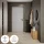 Scarpiera STIVIO con 1 anta, rovere dorato, 60 cm, specchio rotondo con cornice e illuminazione a LED (3 livelli di luminosità)