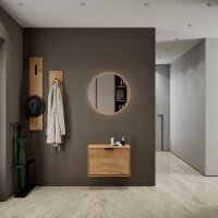 Schuhschrank STIVIO 1 Klappe Gold Eiche 60 cm, LED...