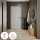 Shoe Cabinet STIVIO with 1 Flap 60 cm wide, Golden Oak, Round LED Mirror (2 Light Levels)