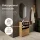 Scarpiera STIVIO con 2 ante, rovere dorato, 60 cm, specchio ovale con cornice e illuminazione a LED (3 livelli di luminosità)