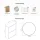Schuhschrank STIVIO 2 Klappen Gold Eiche 60 cm, LED Spiegel rund ohne Rahmen (2 Lichtstufen)