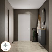 Schuhschrank STIVIO 2 Klappen Schwarz 60 cm, LED Spiegel...