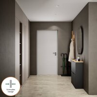 Schuhrank STIVIO 2 Klappen Schwarz 60 cm, LED Spiegel...