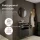 Armoire à chaussures STIVIO à 2 portes, noire, 60 cm, miroir rond à LED avec cadre (3 intensités déclairage)