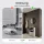 Meuble à chaussures STIVIO à 2 portes, blanc et gris, 60 cm, miroir rond à LED avec cadre (3 intensités déclairage)