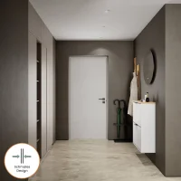 Scarpiera STIVIO a 2 ante, bianco e grigio, 60 cm,...