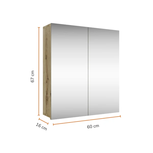 Mirror cabinet Merkur Artizan oak