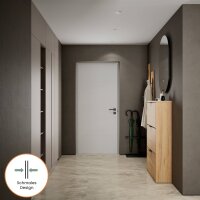 Schuhschrank STIVIO 3 Klappen Gold Eiche 60 cm, LED...