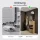Scarpiera STIVIO con 3 ante, rovere dorato, 60 cm, specchio ovale a LED senza cornice (2 livelli di illuminazione)