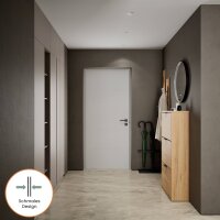 Schuhschrank STIVIO 3 Klappen Gold Eiche 60 cm, LED...