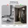 Scarpiera STIVIO a 3 ante, rovere dorato, 60 cm, specchio ovale a LED senza cornice (2 livelli di illuminazione)