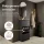 Scarpiera STIVIO a 3 ante, rovere dorato, 60 cm, specchio ovale a LED senza cornice (2 livelli di illuminazione)