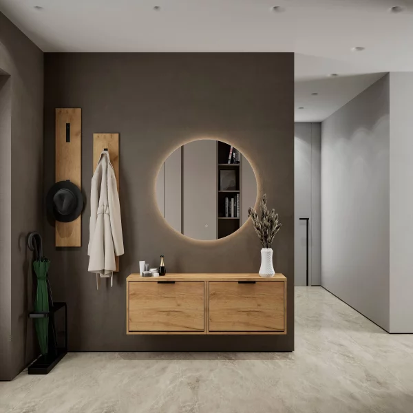 STIVIO Schuhschrank zweireihig mit LED Spiegel NOVA 60, 80, 100 cm