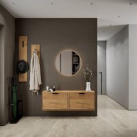 Schuhschrank STIVIO 2x 1 Klappe Gold Eiche 60 cm, LED...