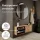 Shoe Cabinet STIVIO 2x 1 Flap Golden Oak 60 cm, Round LED Mirror (3 Light Levels)