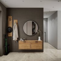 Schuhschrank STIVIO 2x 1 Klappe Gold Eiche 60 cm, LED...