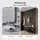 Scapolo STIVIO 2x 1 anta, nero, 60 cm; specchio rotondo a LED senza cornice, 80 cm (2 livelli di illuminazione)