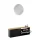 Scapolo STIVIO 2x 1 anta, nero, 60 cm; specchio rotondo a LED senza cornice, 80 cm (2 livelli di illuminazione)