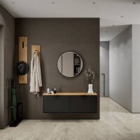 Schuhschrank STIVIO 2x 1 Klappe Schwarz 60 cm, LED...