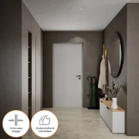 Scapolo STIVIO 2x 1 anta, bianco-grigio, 60 cm; specchio...