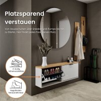 Schuhschrank STIVIO 2x 1 Klappe Weiß Grau  60 cm,...