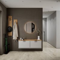 Schuhschrank STIVIO 2x 1 Klappe Weiß Grau 60 cm,...