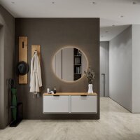 Schuhschrank STIVIO 2x 1 Klappe Weiß Grau 60 cm,...