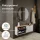 Meuble à chaussures STIVIO 2x 1 porte battante blanc-gris 60 cm, miroir rond sans cadre à LED 80 cm (2 intensités déclairage)